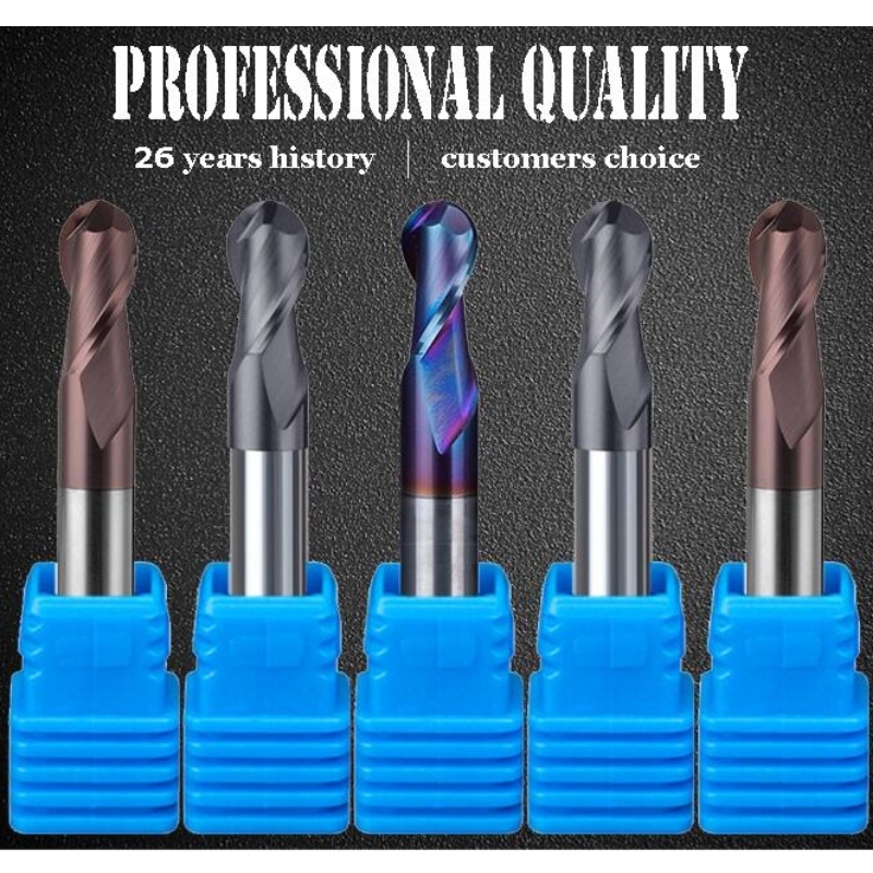 Integral end mill series:tungsten steel carbide 200mm 200 mm 6 hrc55 round r3 4 flute hrc 45 ballnose ball nose aluminium endmill end mill mills for cnc